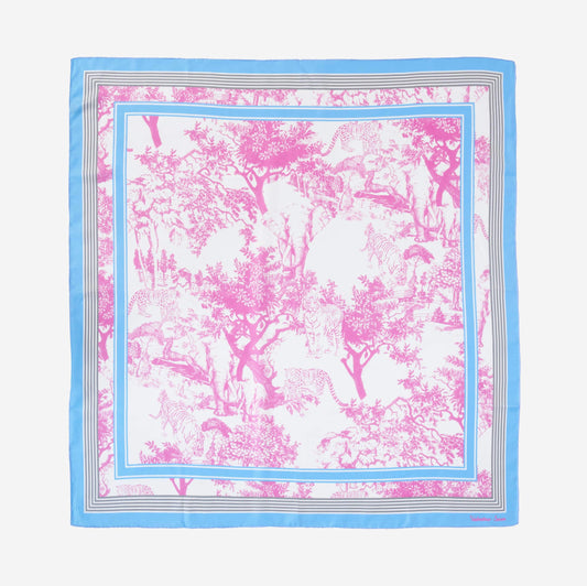 Pink silk scarf "Breeze of Safari”