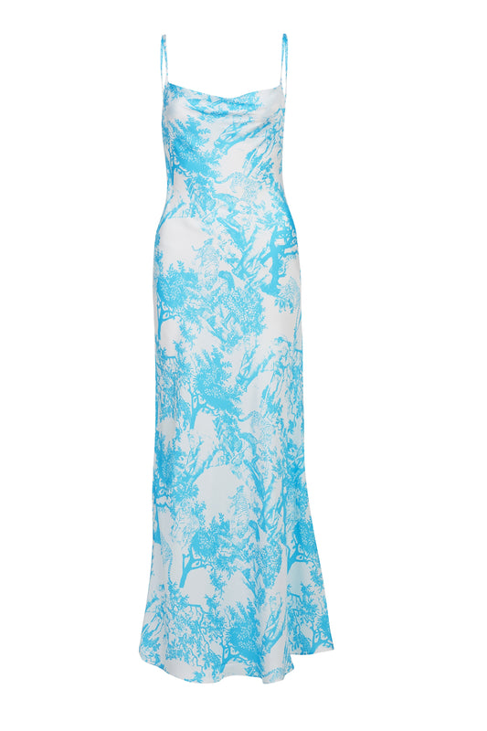 Silk Dress Sky Blue Breeze of Safari