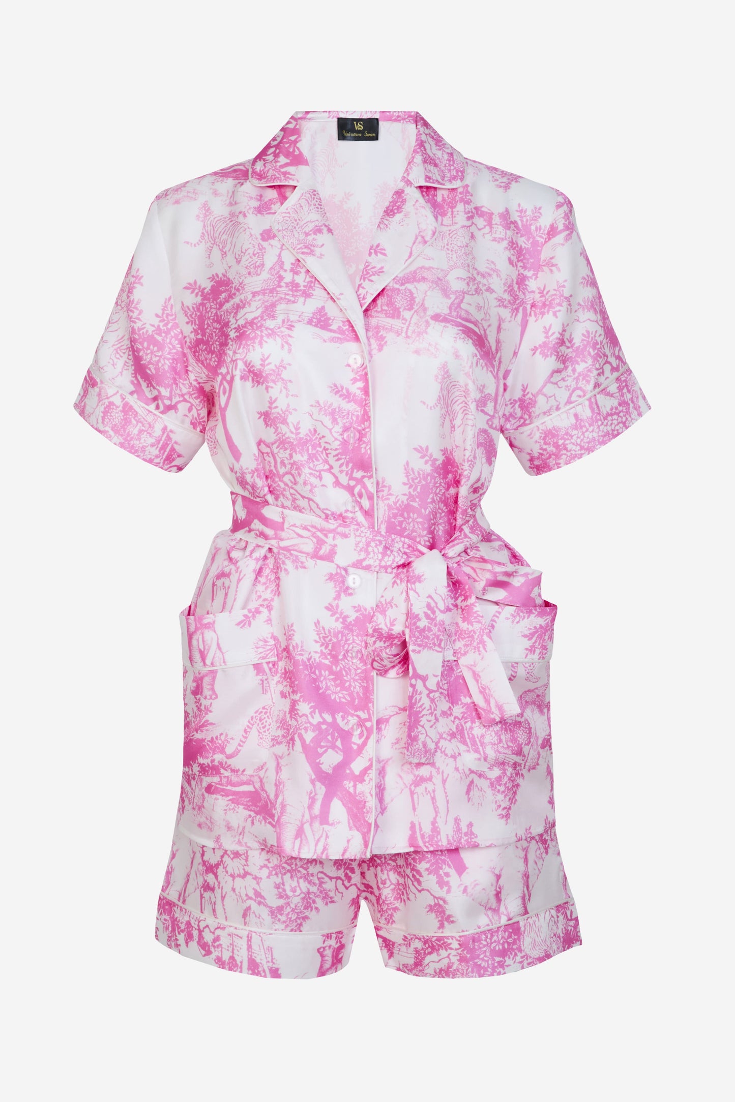 Breeze of Safari Pink short Pajama Set