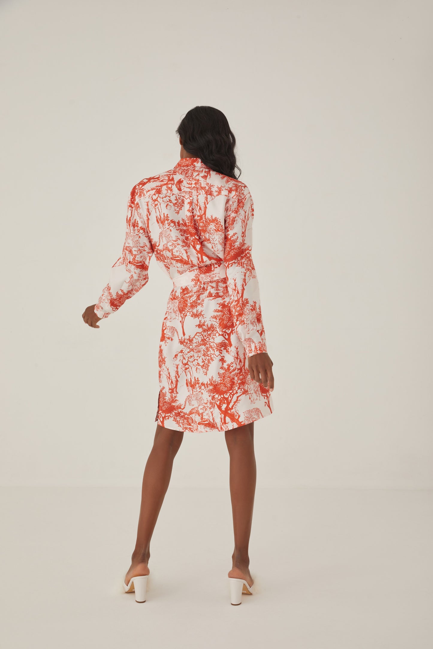 Silk Dress Shirt Red Breeze of Safari