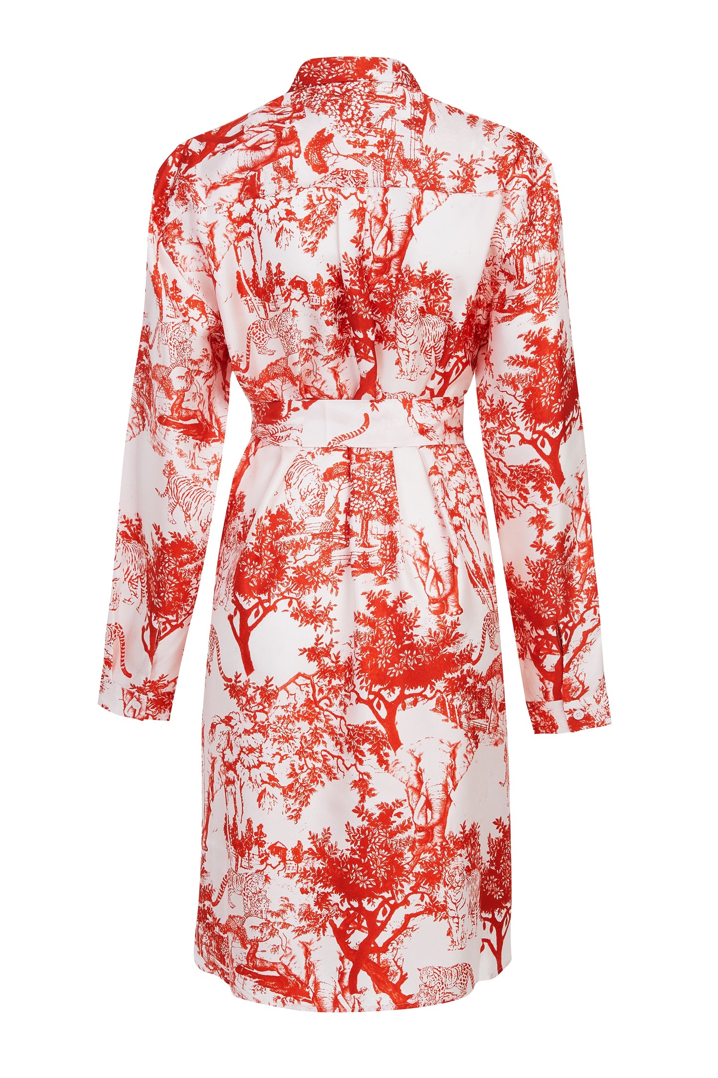 Silk Dress Shirt Red Breeze of Safari